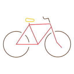 Bicicleta de carrera monoline Diseño PNG