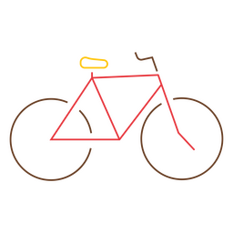Monoline stroke bicycle PNG Design