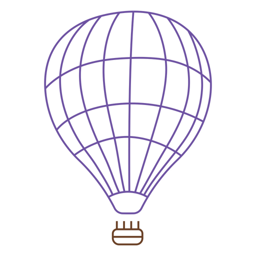 Monoline-Hub-Heißluftballon PNG-Design