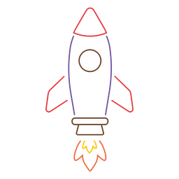 Nave espacial de curso monoline Desenho PNG