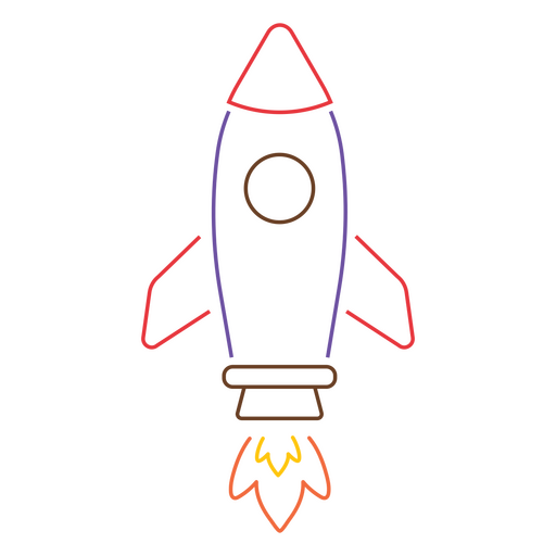 Monoline stroke spaceship PNG Design