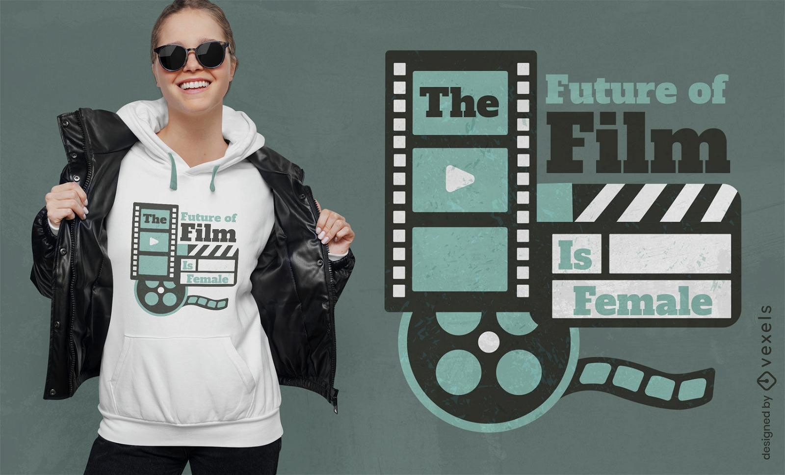 Die Zukunft des Films ist das T-Shirt-Design mit weiblichen Zitaten