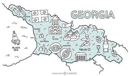 mapa cultural de georgia