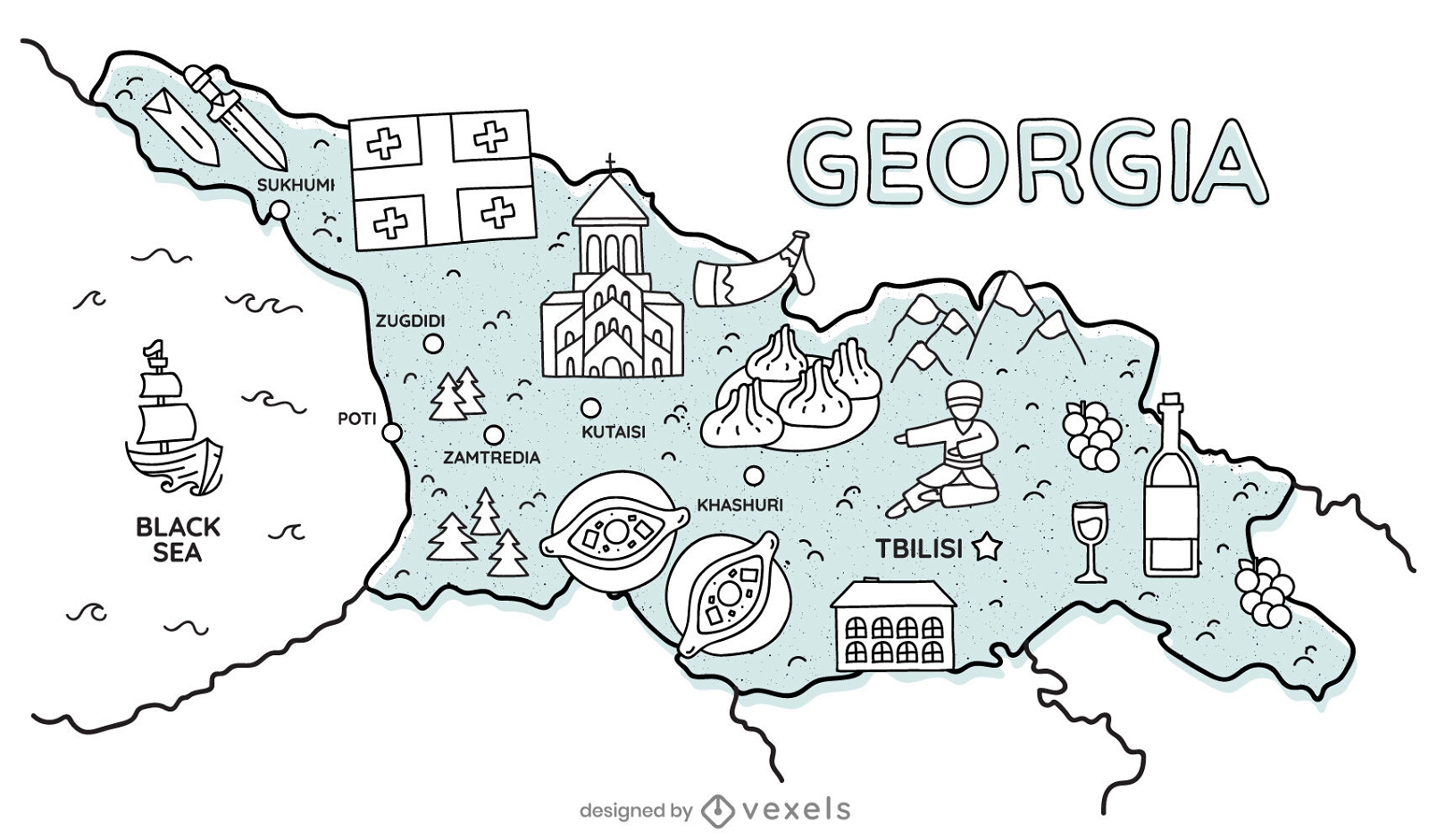 Georgia cultural map