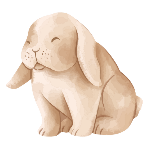 Watercolor bunny animal