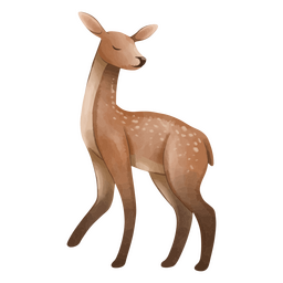 Watercolor deer animal Transparent PNG