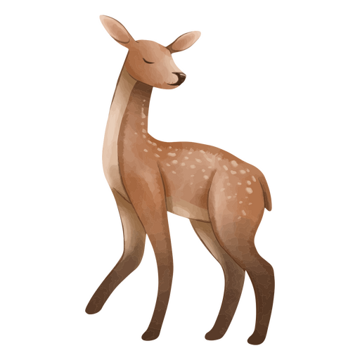 Watercolor deer animal PNG Design