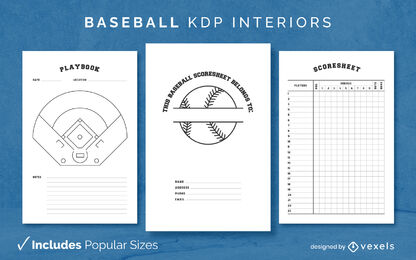 Baseball-Tagebuchvorlage KDP-Innenarchitektur