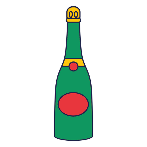 Uma garrafa de champanhe para comemorar a vitória Desenho PNG