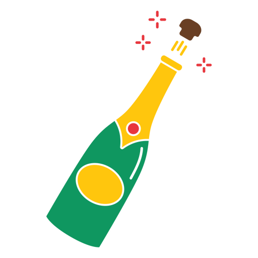 Champaña para celebrar la victoria Diseño PNG