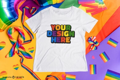Pride month celebration t-shirt mockup