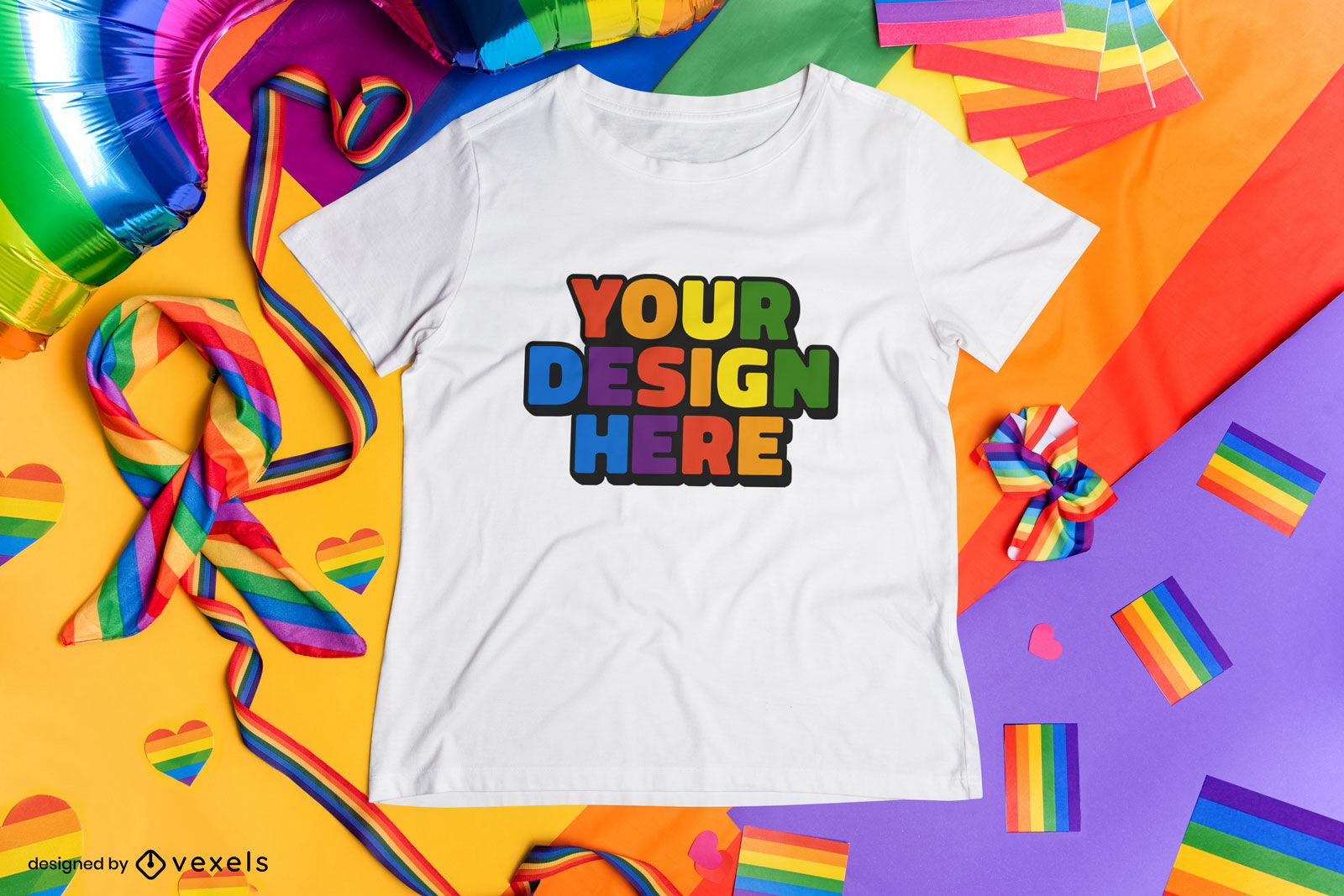 Maqueta de camiseta de celebración del mes del orgullo