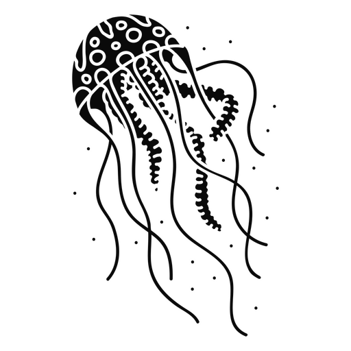 Medusa no oceano Desenho PNG