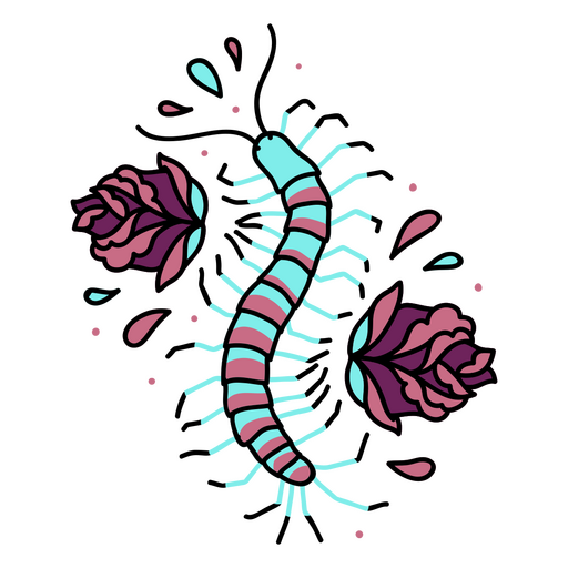 Tropical scolopendra PNG Design