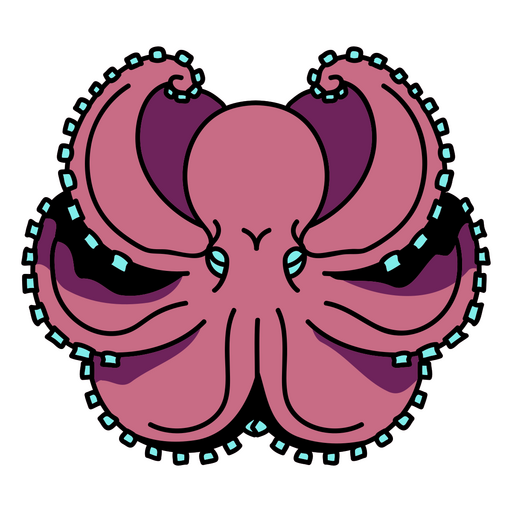 Colorful octopus in the sea PNG Design