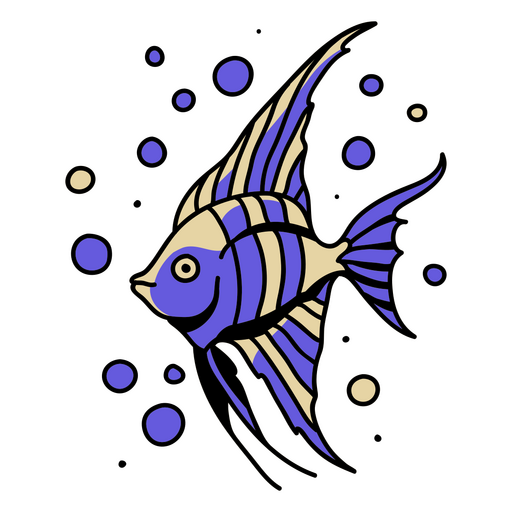 peixe-anjo colorido Desenho PNG