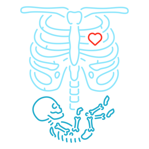 Esqueletos conectados juntos Desenho PNG