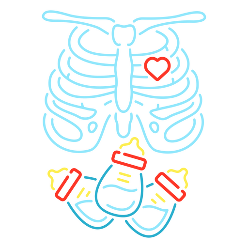 Skeleton and baby bottles PNG Design