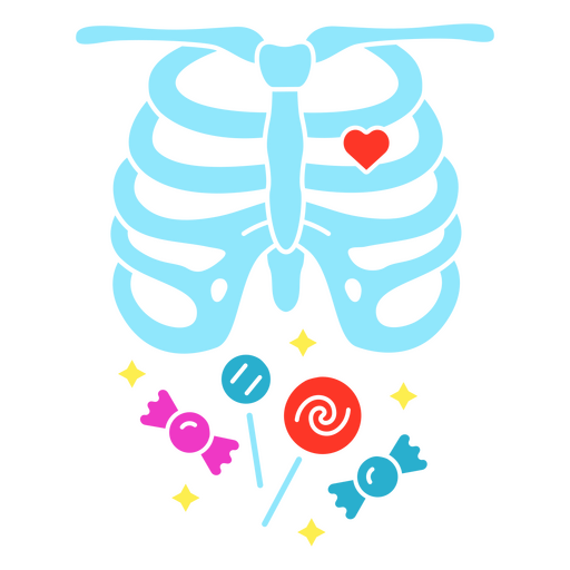 Bonbons für ein Skelett PNG-Design