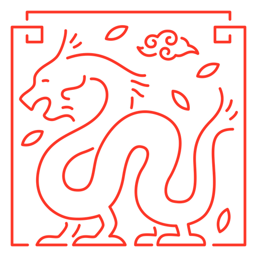 Das östliche Zeichen des Drachen PNG-Design