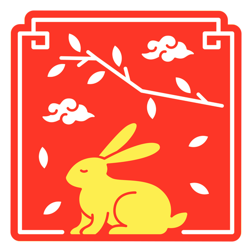 Chinese New Year Rabbit Zodiac Sign PNG & SVG Design For T-Shirts