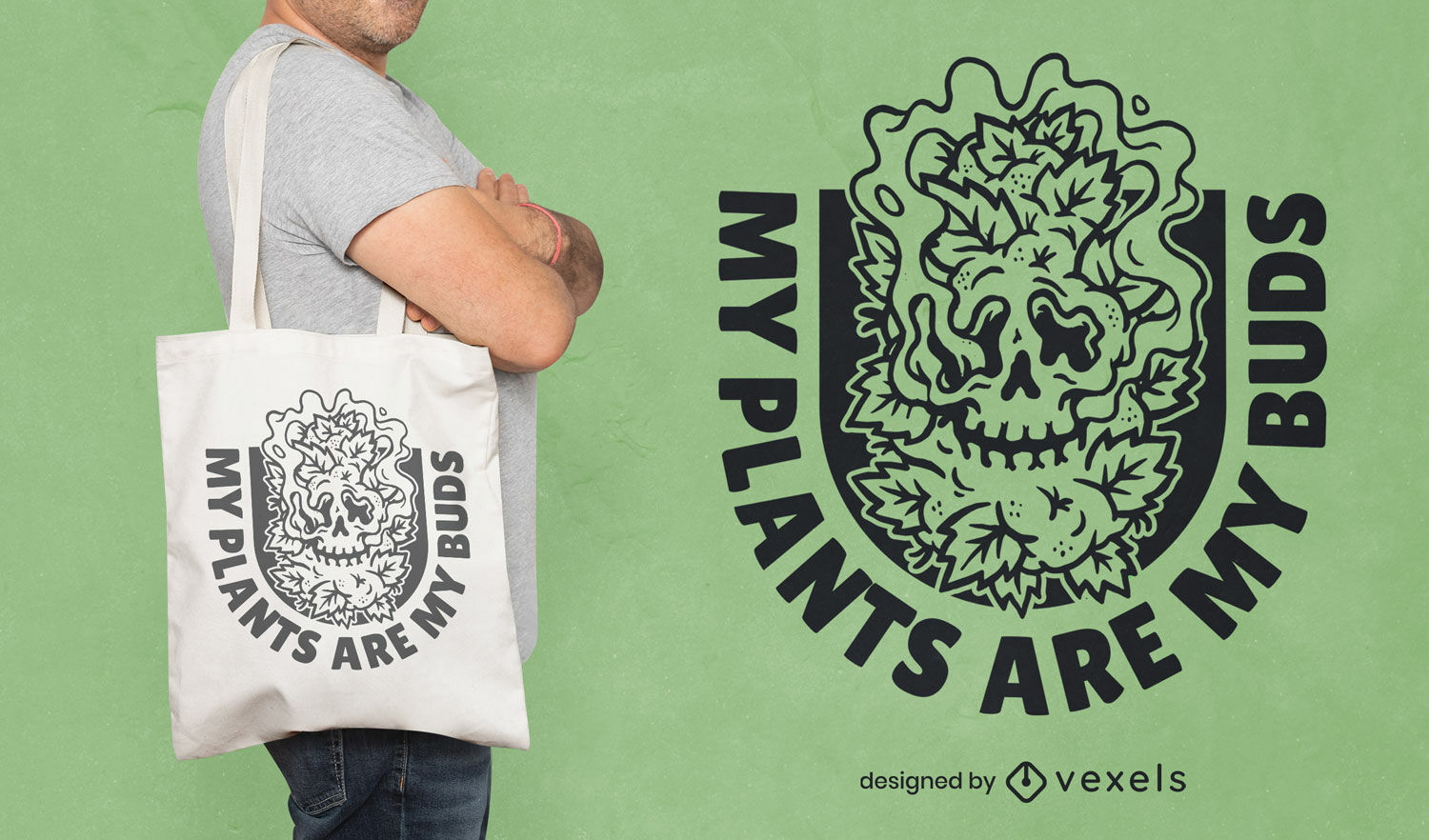 My plants my buds houseplants tote bag design