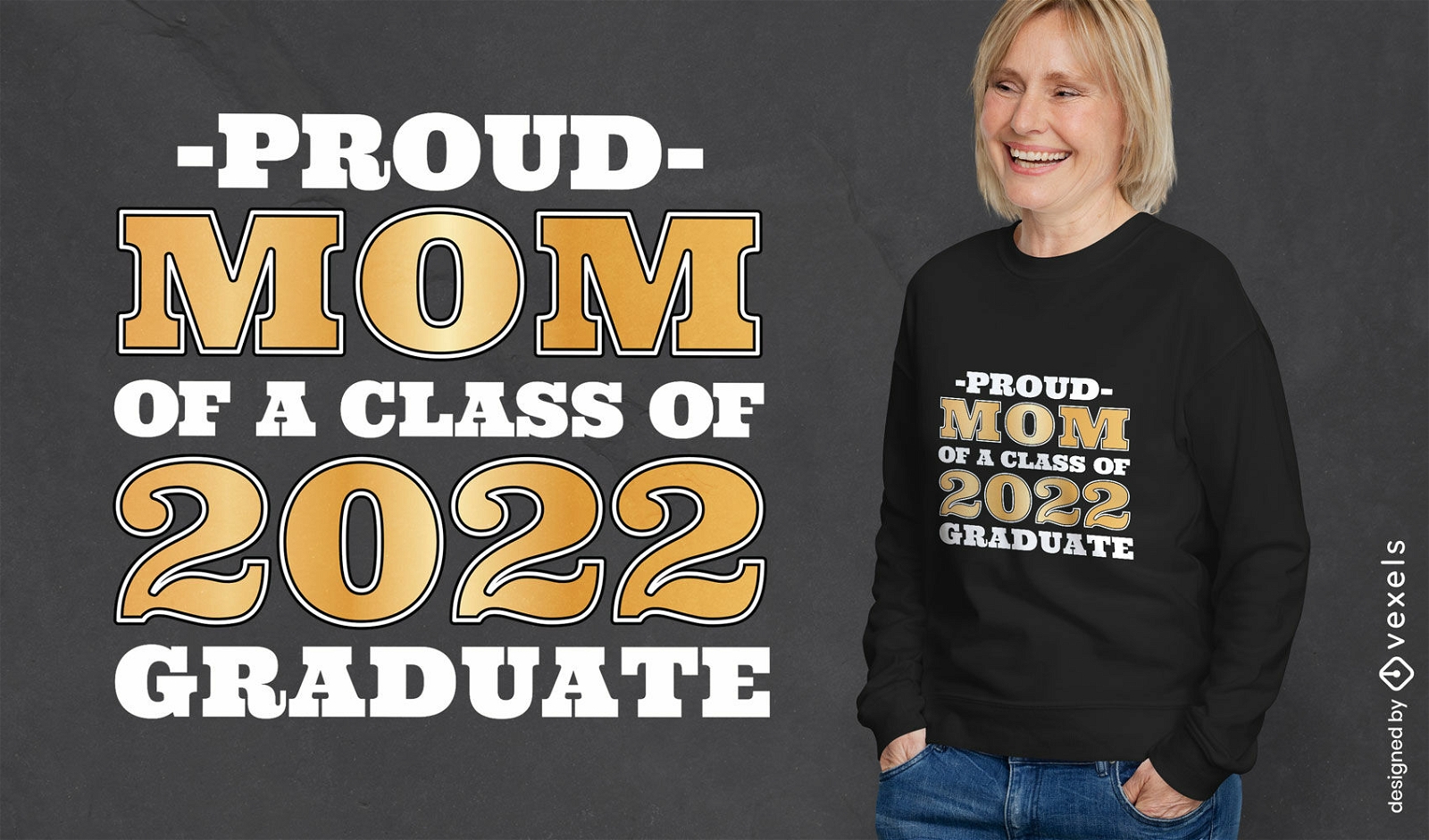 2022 orgullosa mam? de dise?o de camiseta de posgrado
