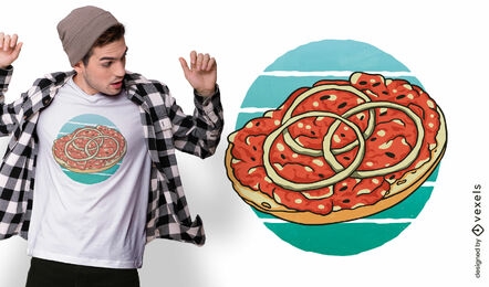 Diseño de camiseta de comida sabrosa de pizza italiana