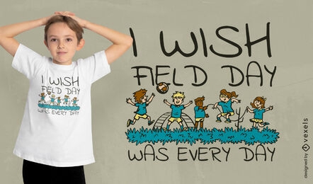 Field day kid playground quote t-shirt design