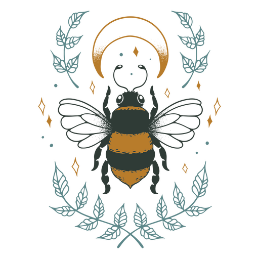 Mystic bee PNG Design