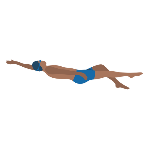 Nadador fazendo nado de costas Desenho PNG