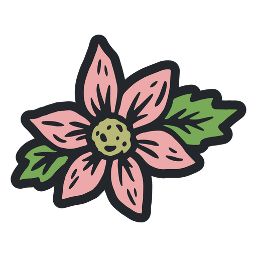 Houseplant flower color stroke PNG Design
