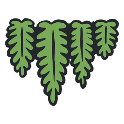 Zimmerpflanze hinterlässt Farbstrich PNG-Design