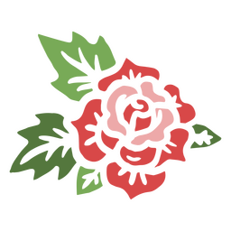 Rose leaves nature cut out plant PNG Design