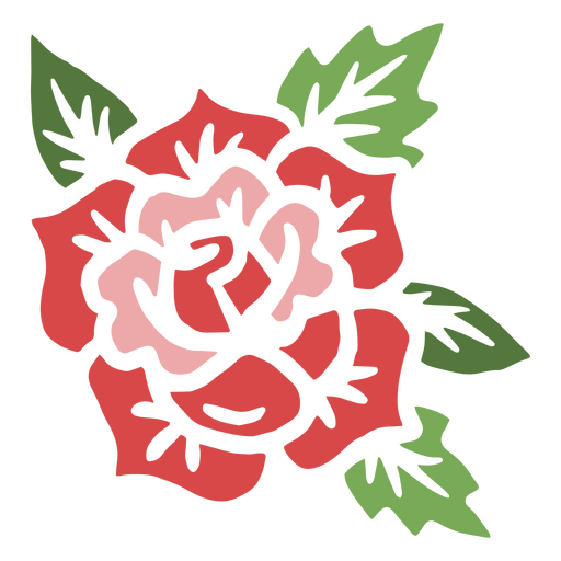 Elegant red rose PNG Design
