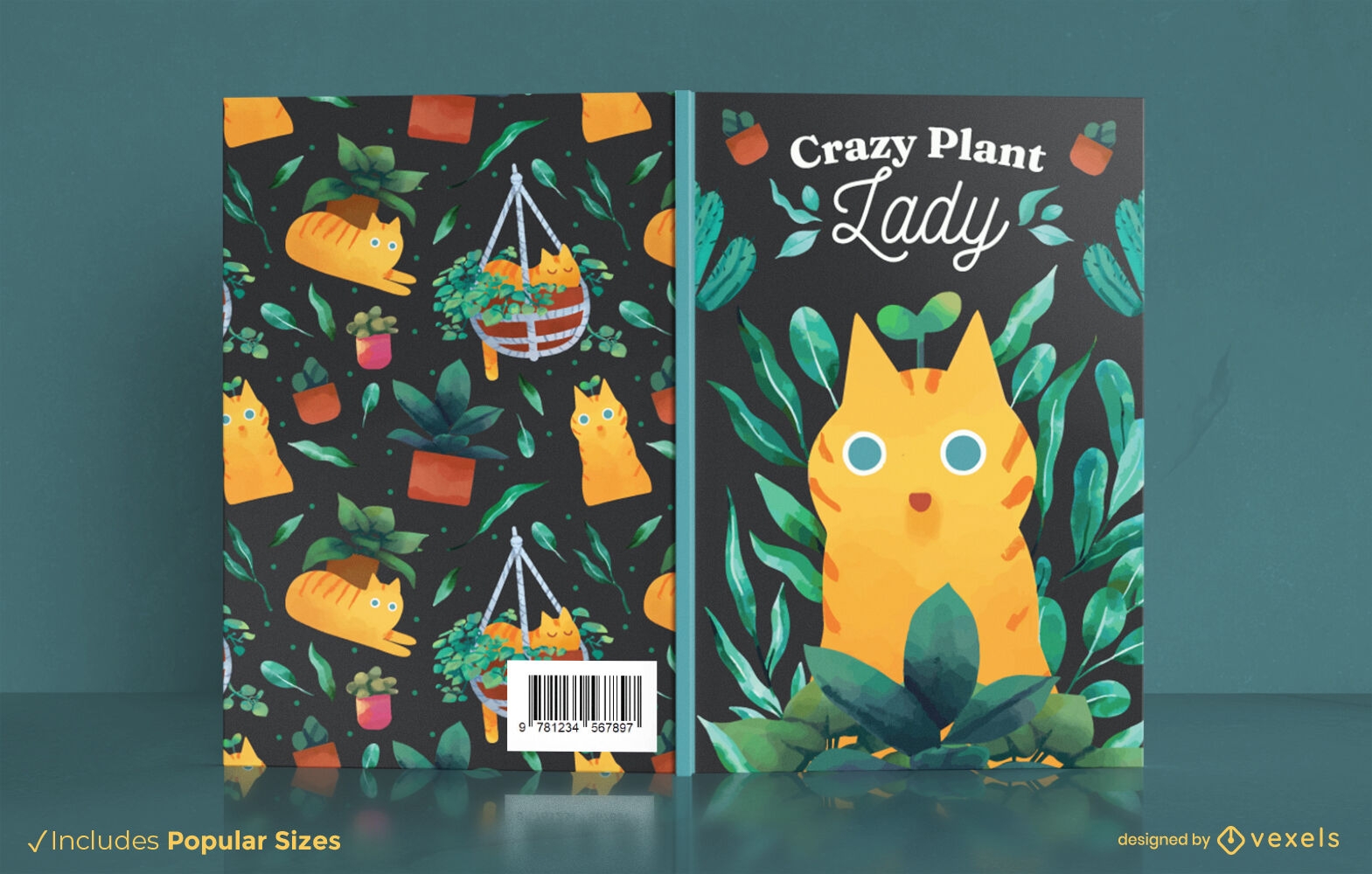 Crazy plant lady book cover design