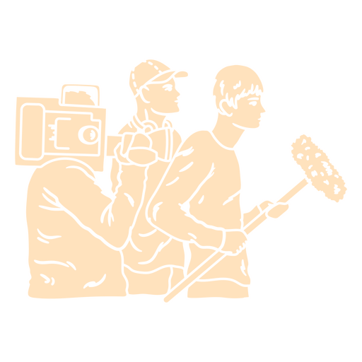 Técnicos em um set de filmagem Desenho PNG