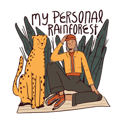 Mein persönlicher Regenwald PNG-Design