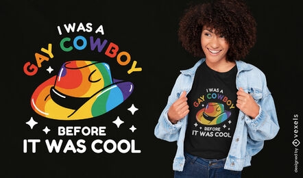Design de camiseta com citação de vaqueiro do orgulho