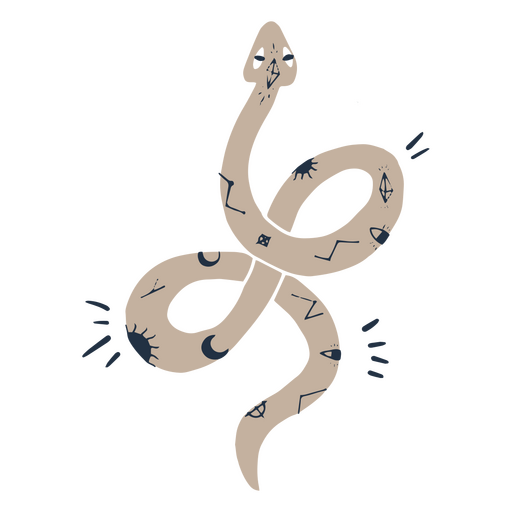 Serpiente bruja moderna Diseño PNG