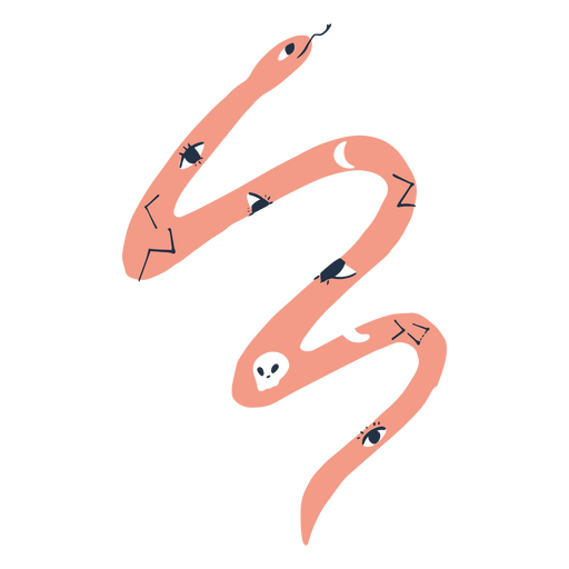 Serpente mística de bruxa moderna Desenho PNG