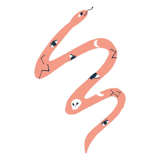 Serpiente m?stica bruja moderna Diseño PNG