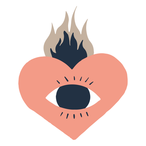 Corazón de ojo de bruja moderno Diseño PNG