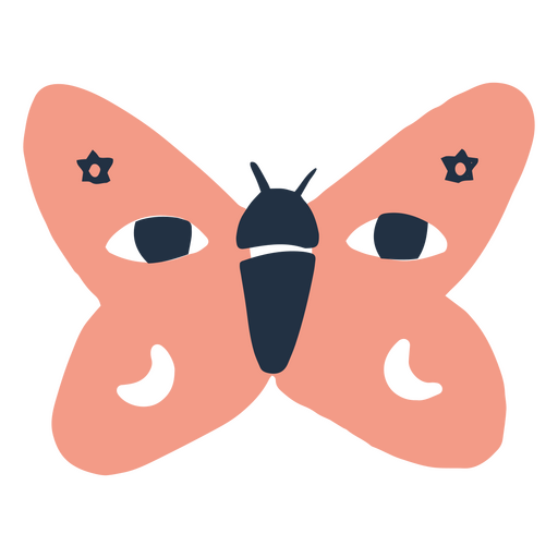 Mariposa con alas vibrantes Diseño PNG