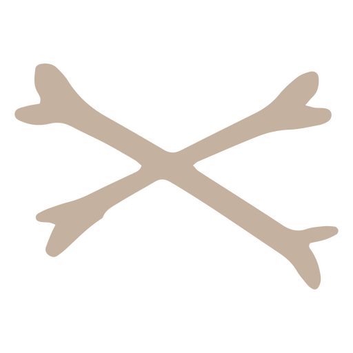 Einfache gekreuzte Knochen PNG-Design