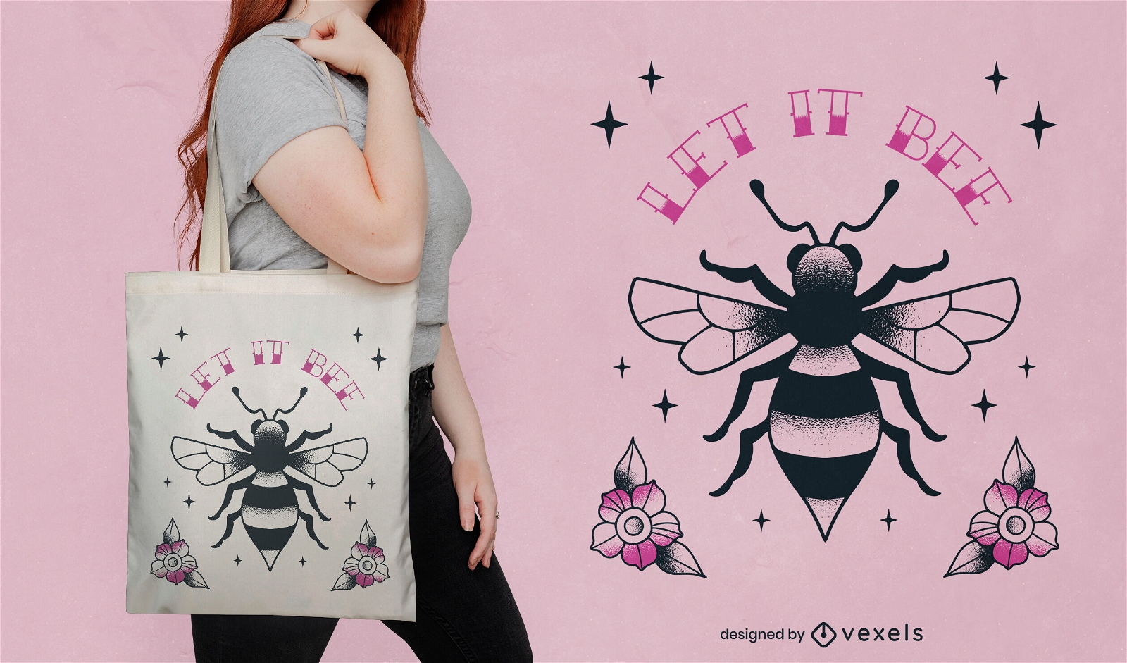 Diseño de bolso de mano Let it bee