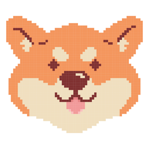 Urso engraçado de pixel art Desenho PNG