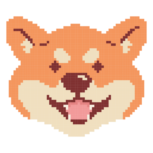 Pixel art oso sonriente Diseño PNG