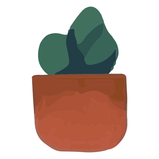 vaso de planta de casa em aquarela Desenho PNG