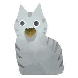 Personaje de gato de planta muerta acuarela Diseño PNG